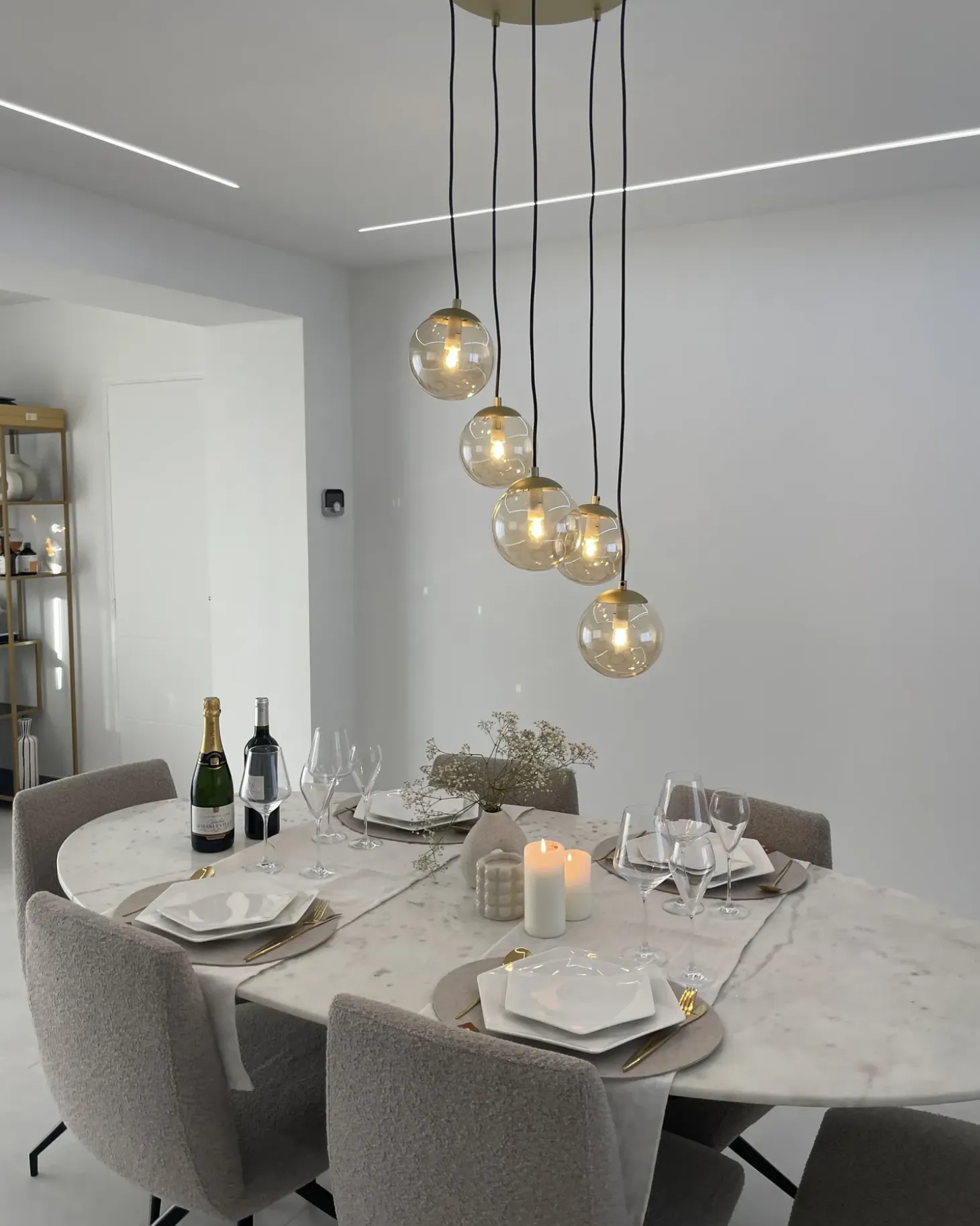 Loftlampe NOEL Glas Guld