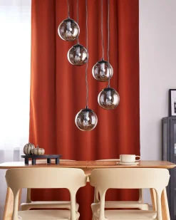 Loftlampe NOEL Glas Sort