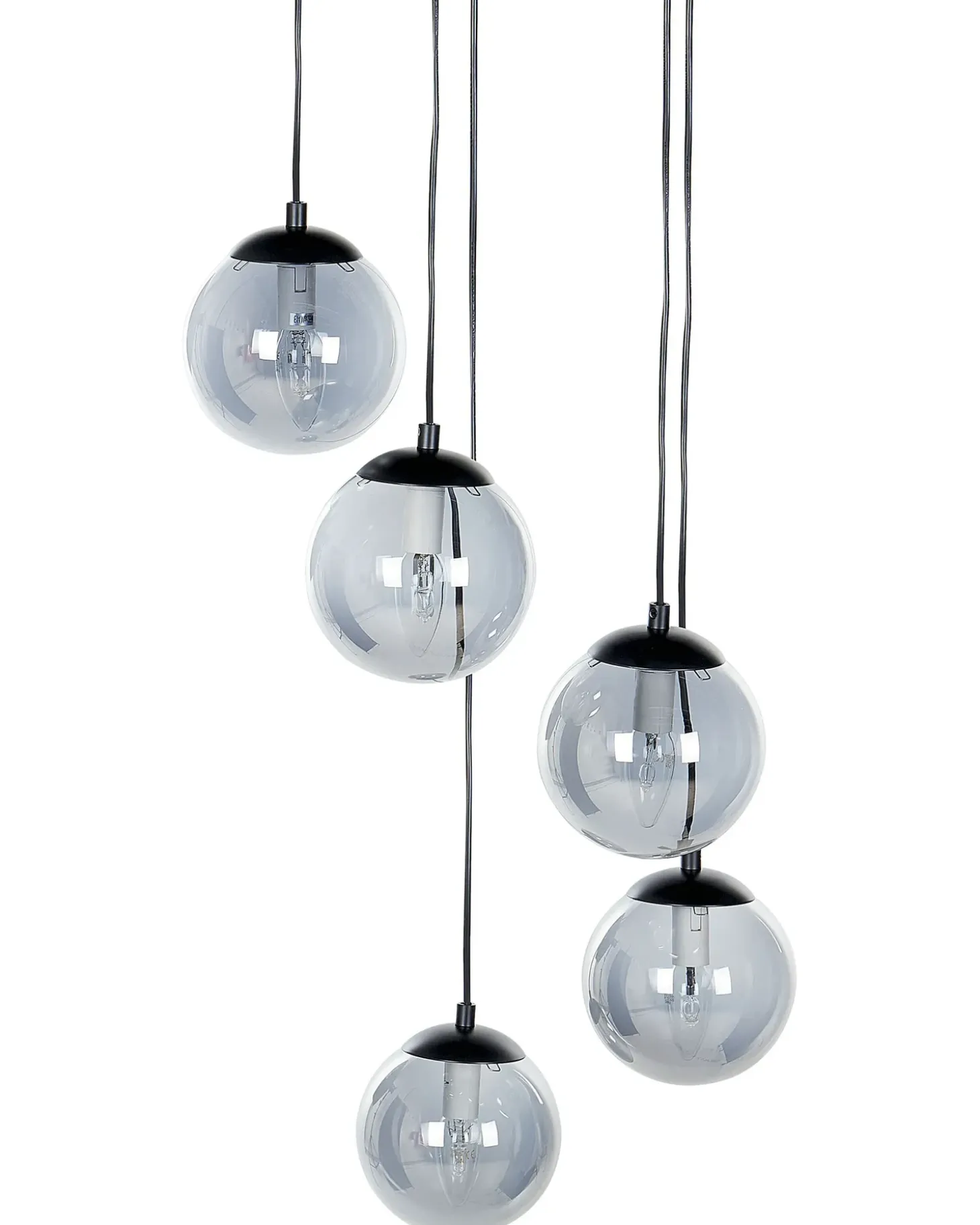 Loftlampe NOEL Glas Sort