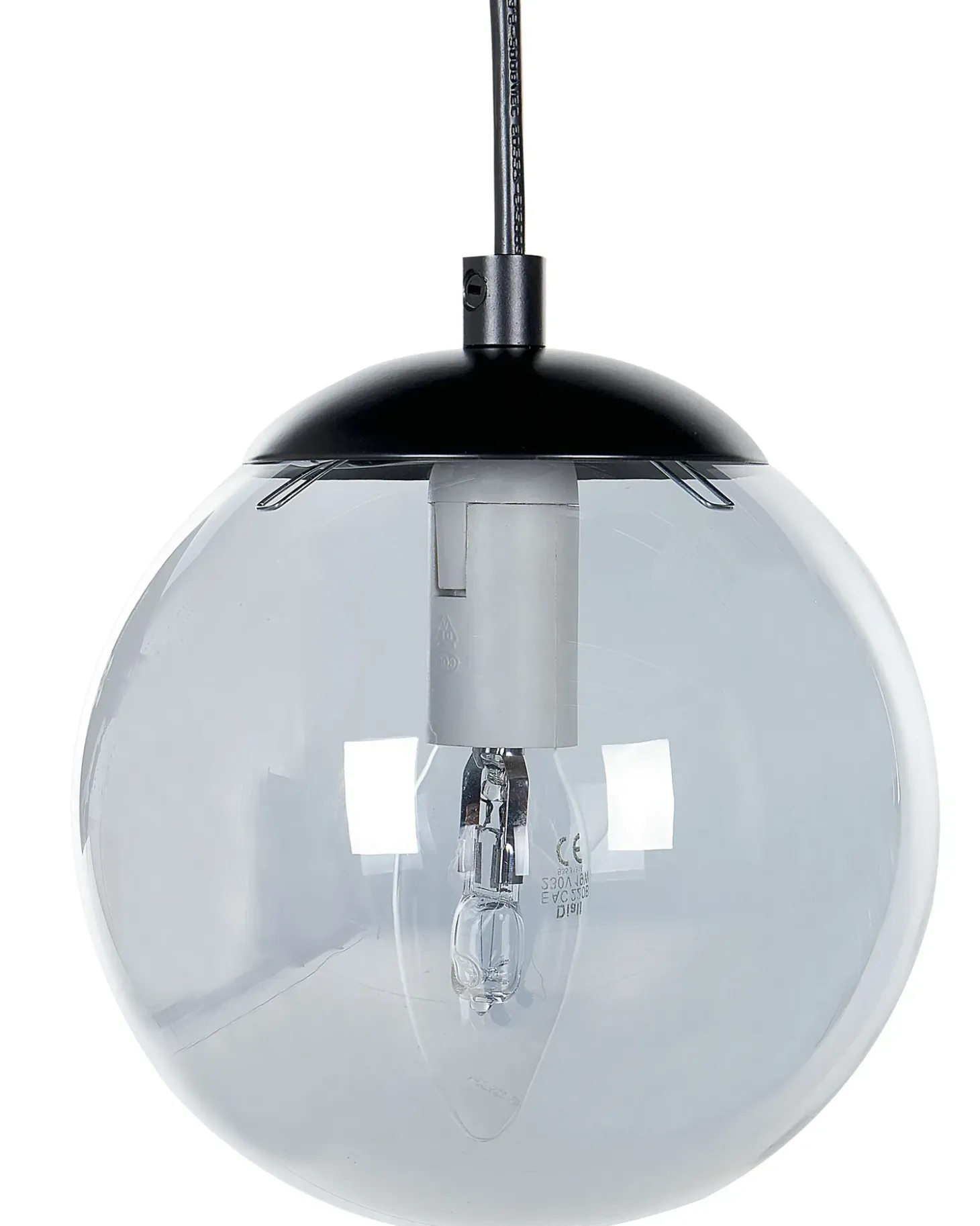 Loftlampe NOEL Glas Sort