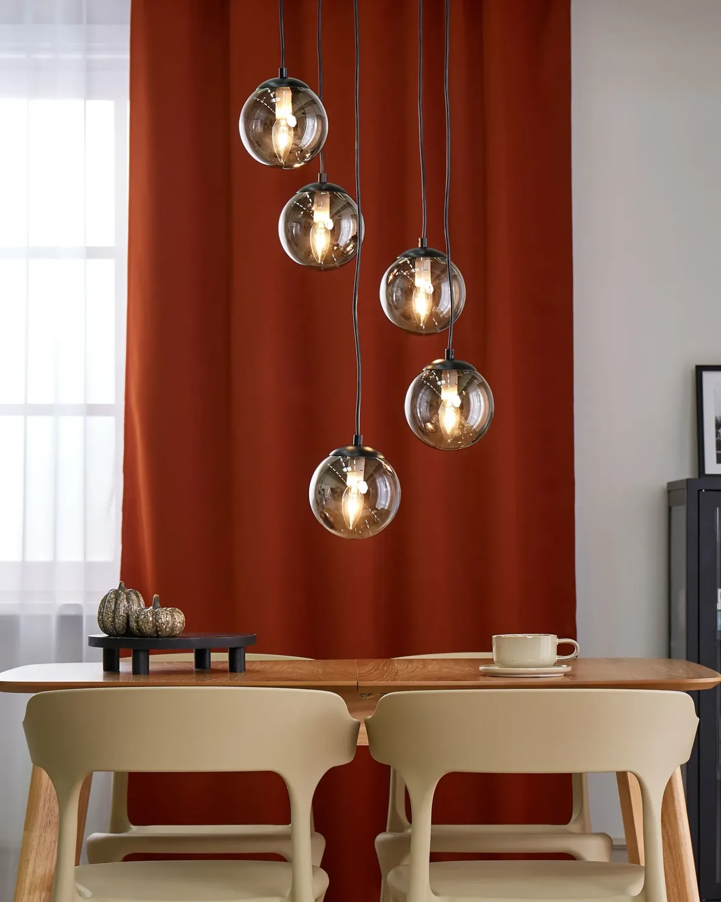 Loftlampe NOEL Glas Sort