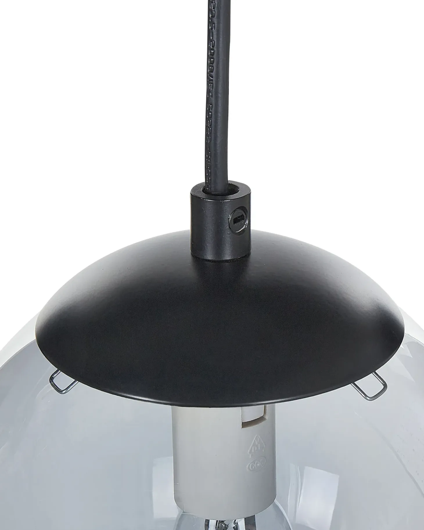 Loftlampe NOEL Glas Sort