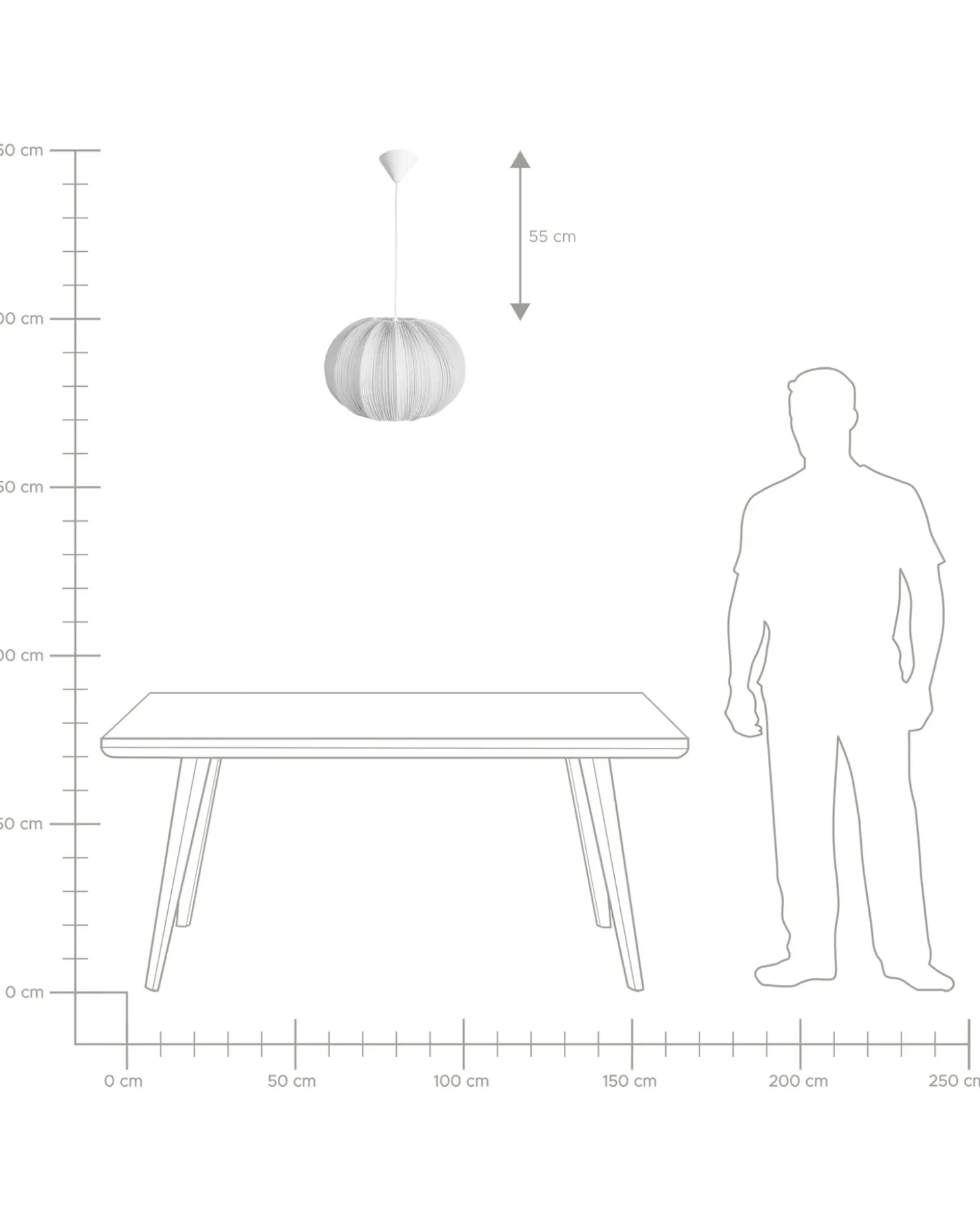 Loftlampe OKER Grå