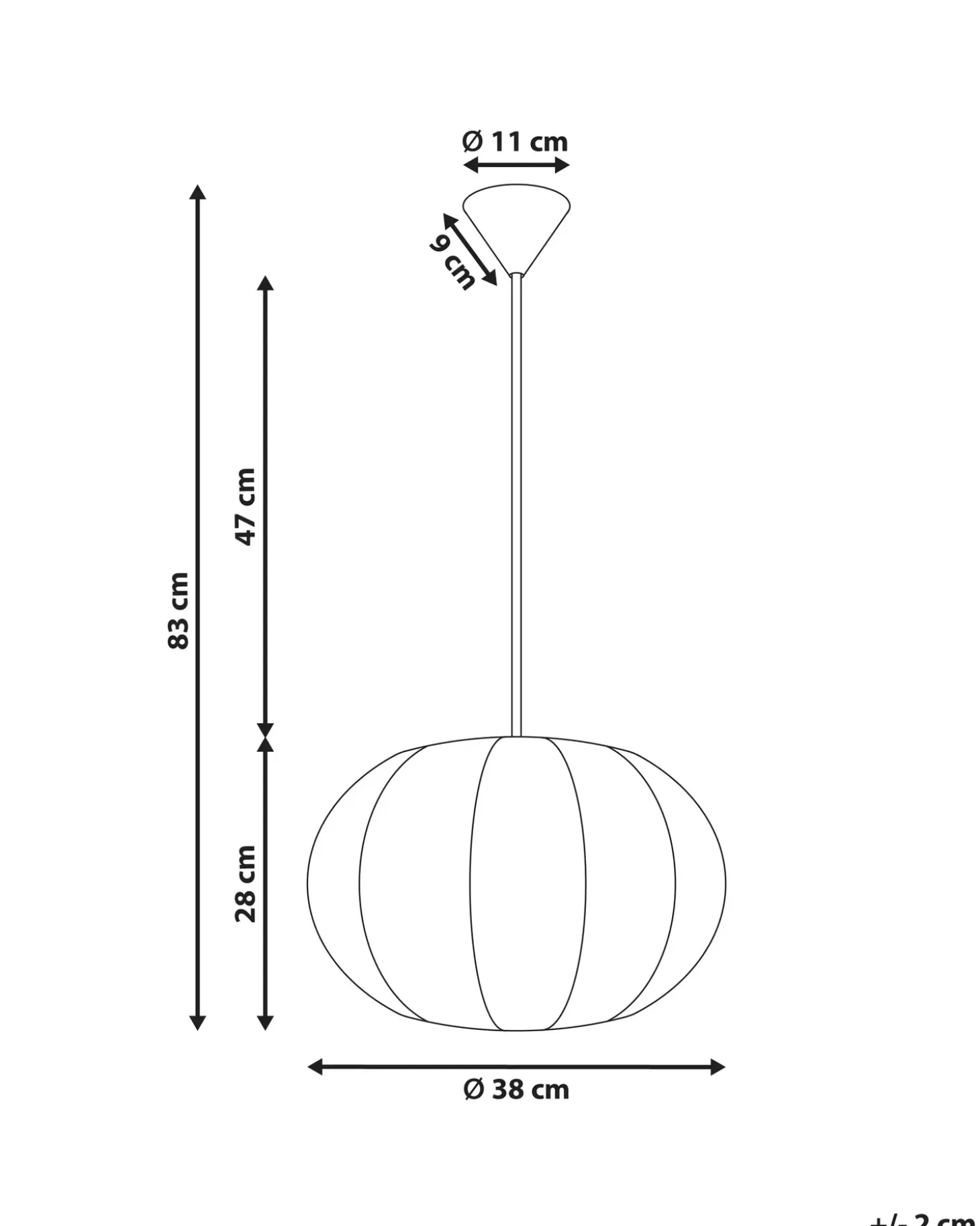 Loftlampe OKER Hvid