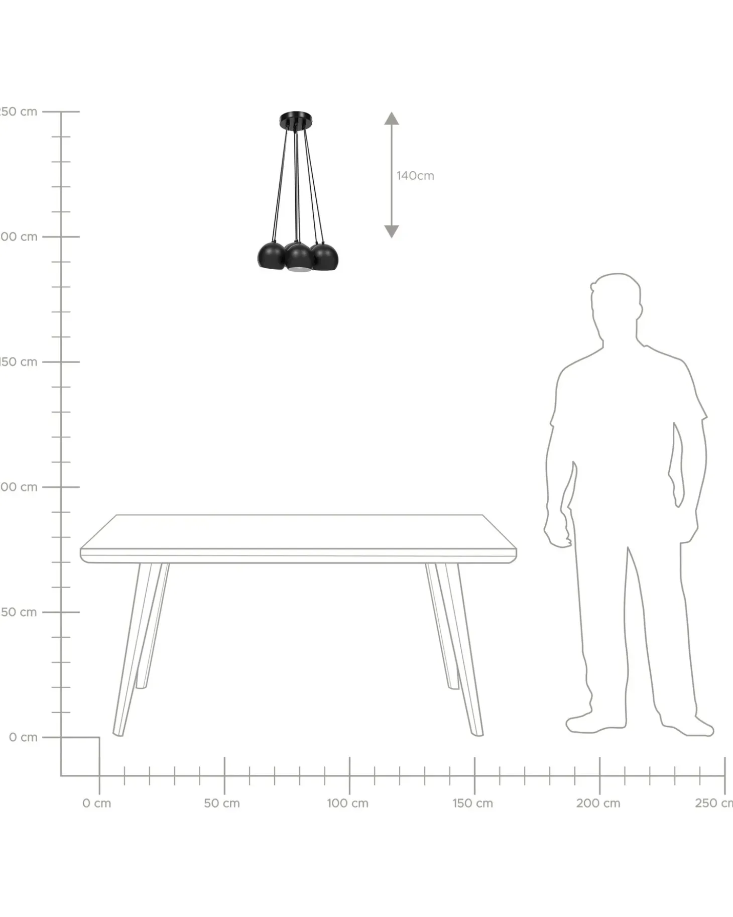 Loftlampe OLZA Metal Sort