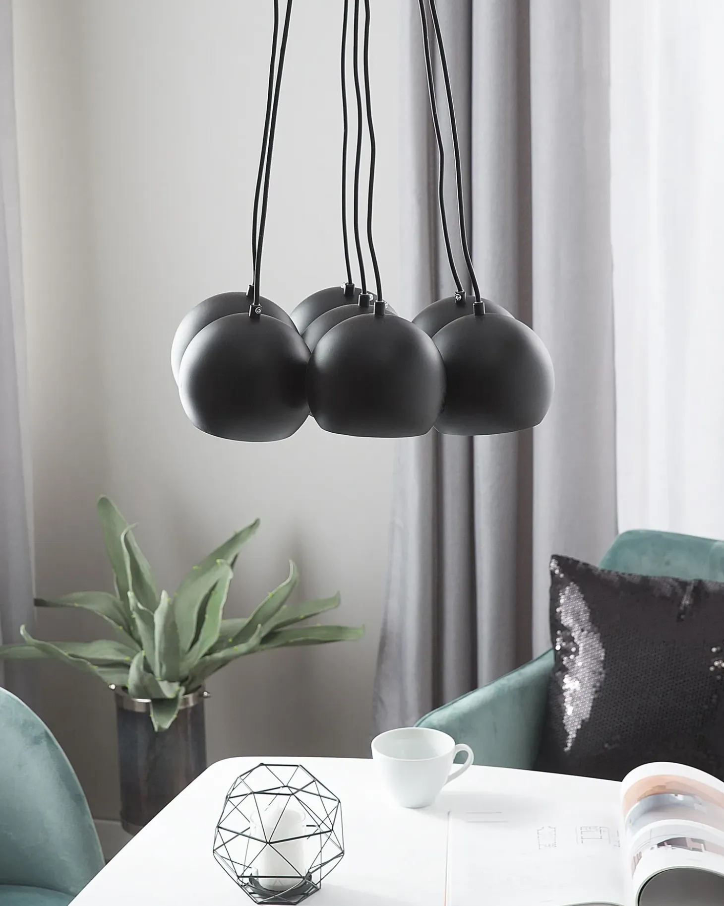 Loftlampe OLZA Metal Sort
