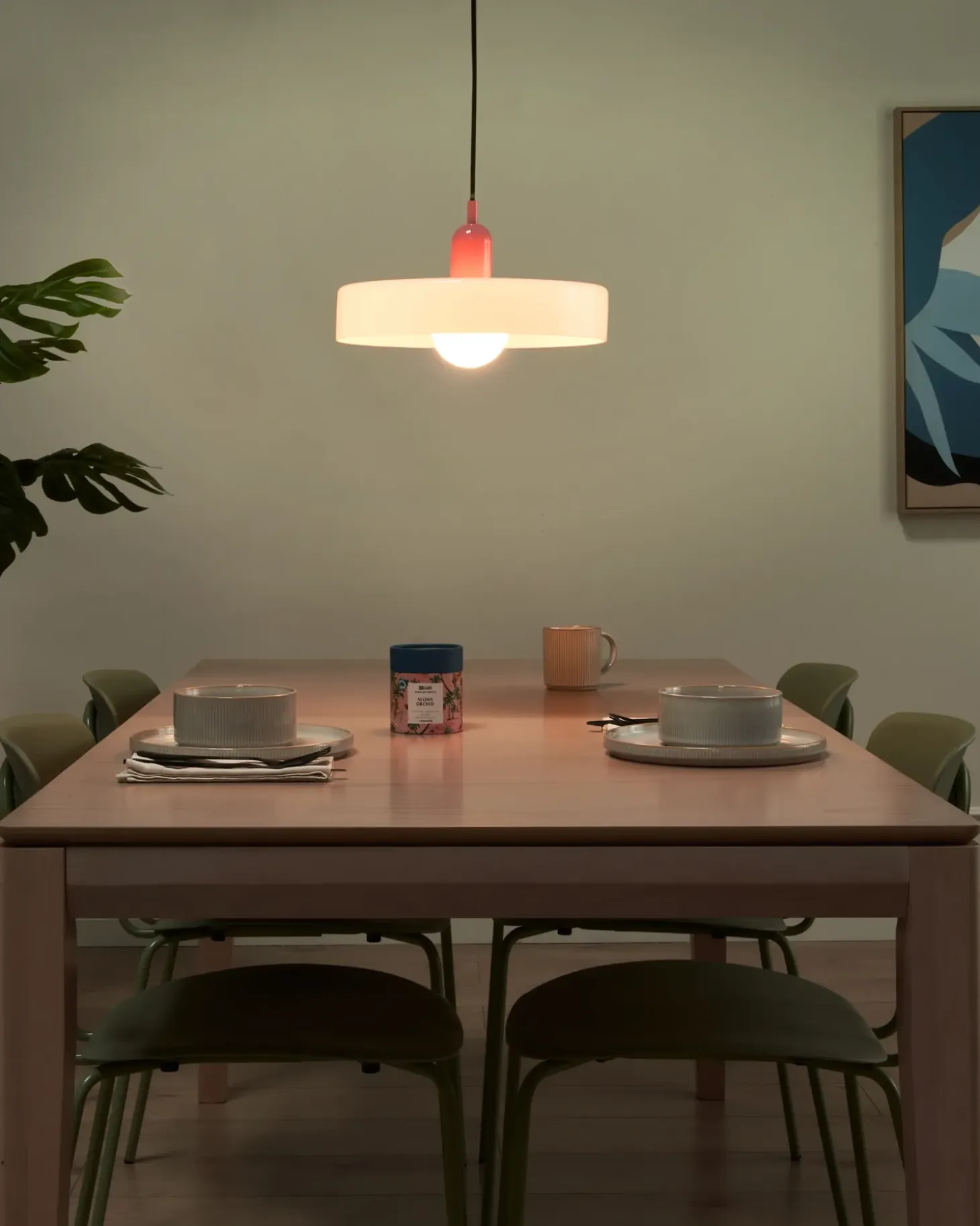 Loftlampe PAALA Glas Hvid