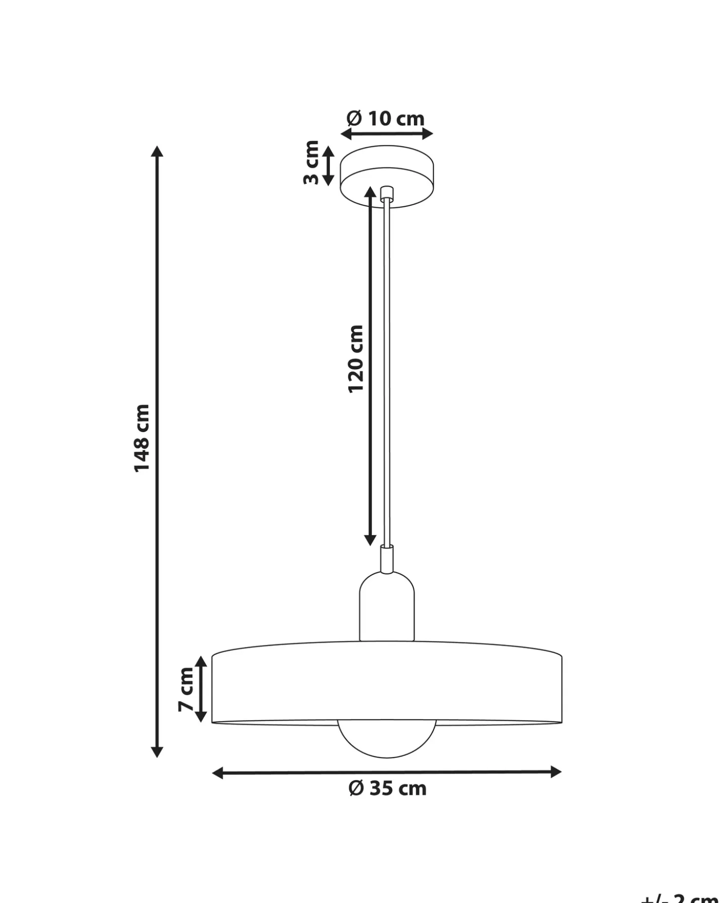Loftlampe PAALA Glas Hvid