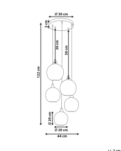 Loftlampe PABELLON Glas Rød