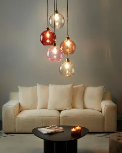 Loftlampe PABELLON Glas Rød