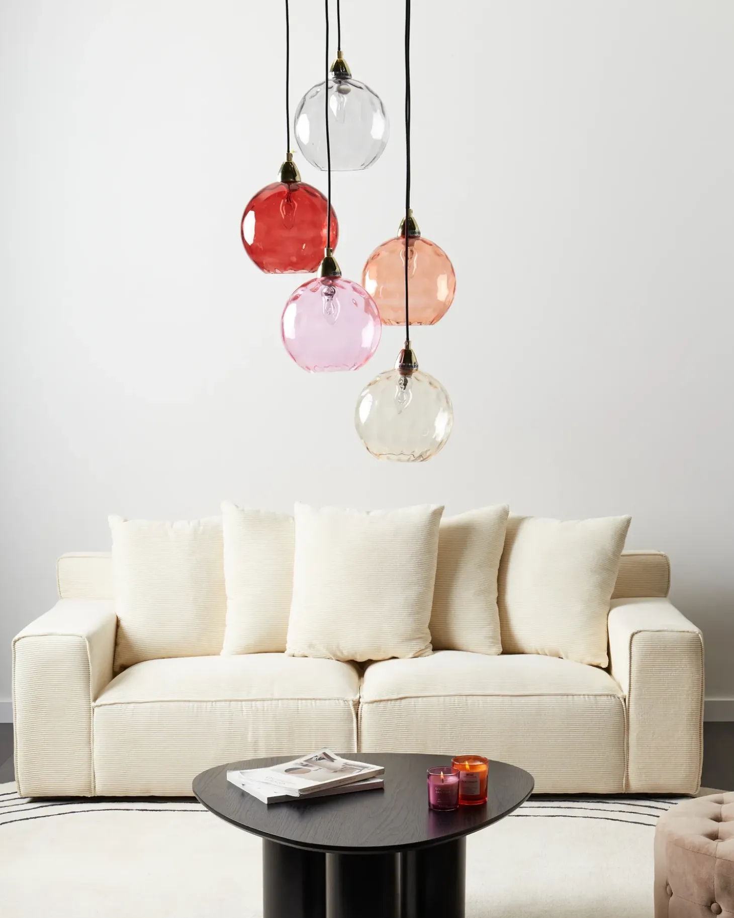 Loftlampe PABELLON Glas Rød