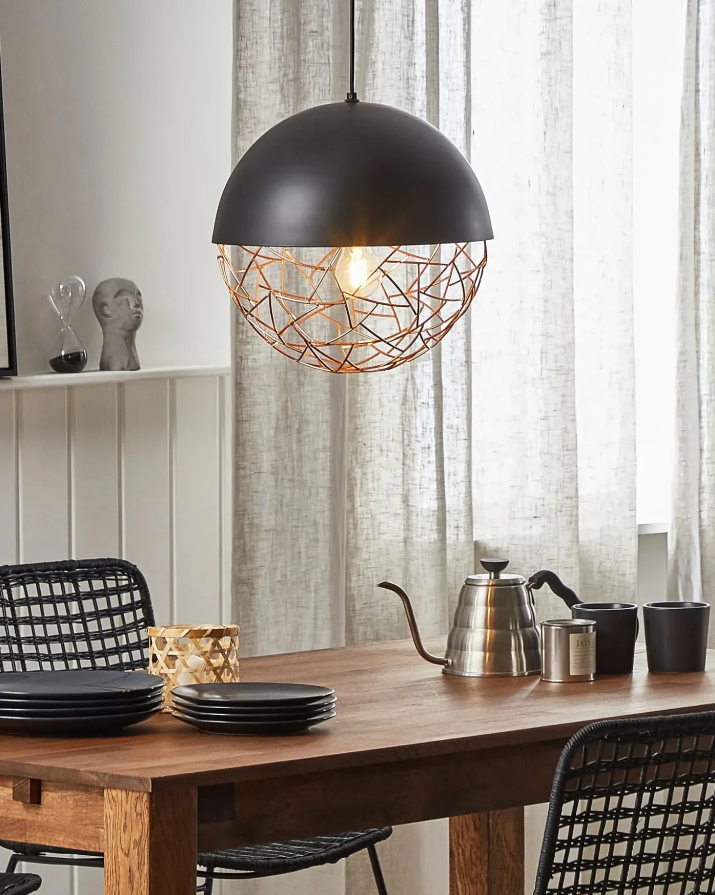 Loftlampe PADMA Metal Sort