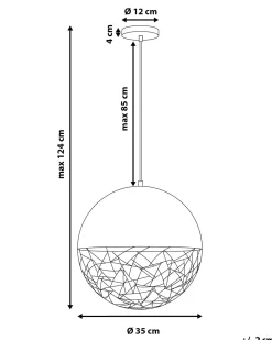 Loftlampe PADMA Metal Sort