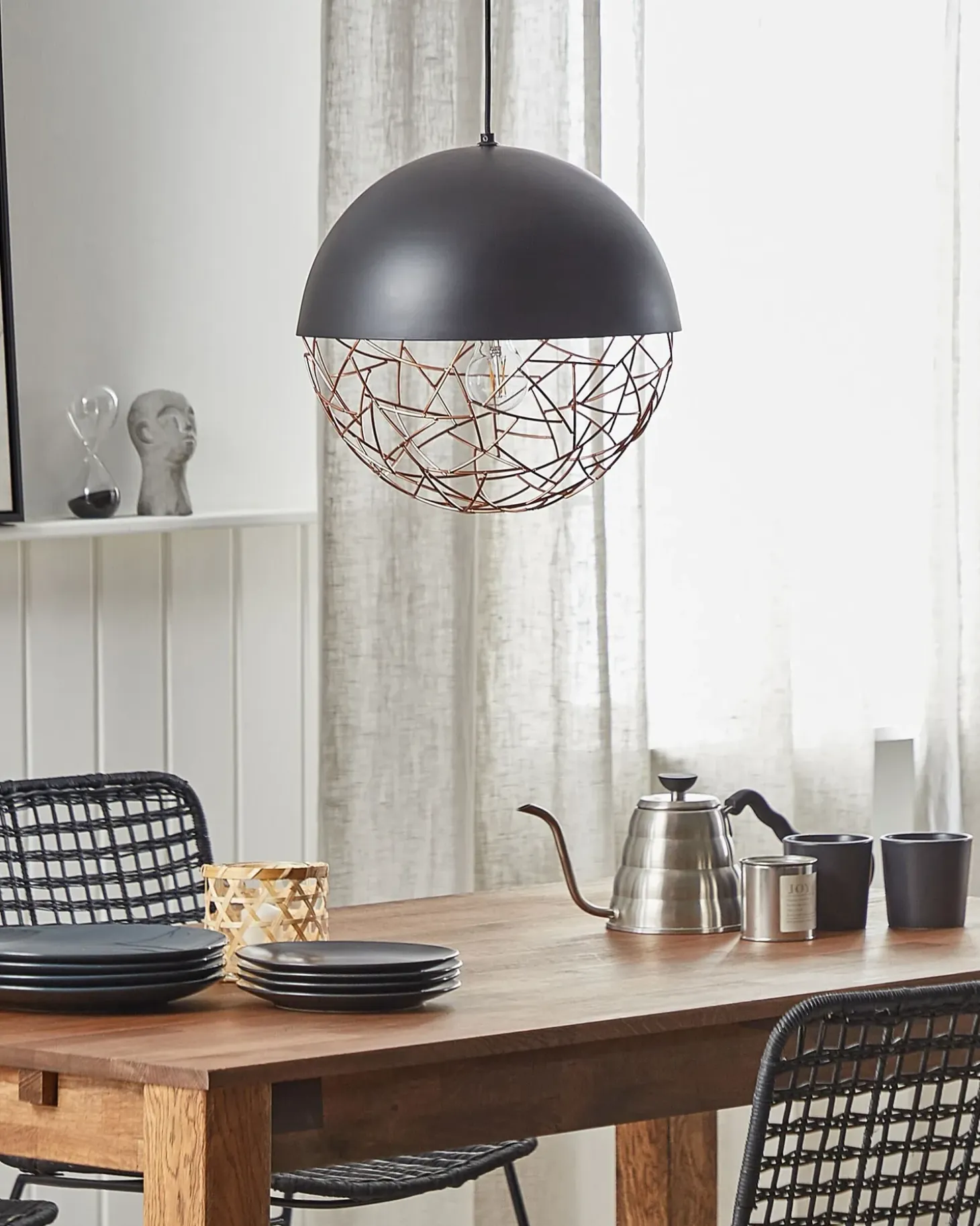 Loftlampe PADMA Metal Sort