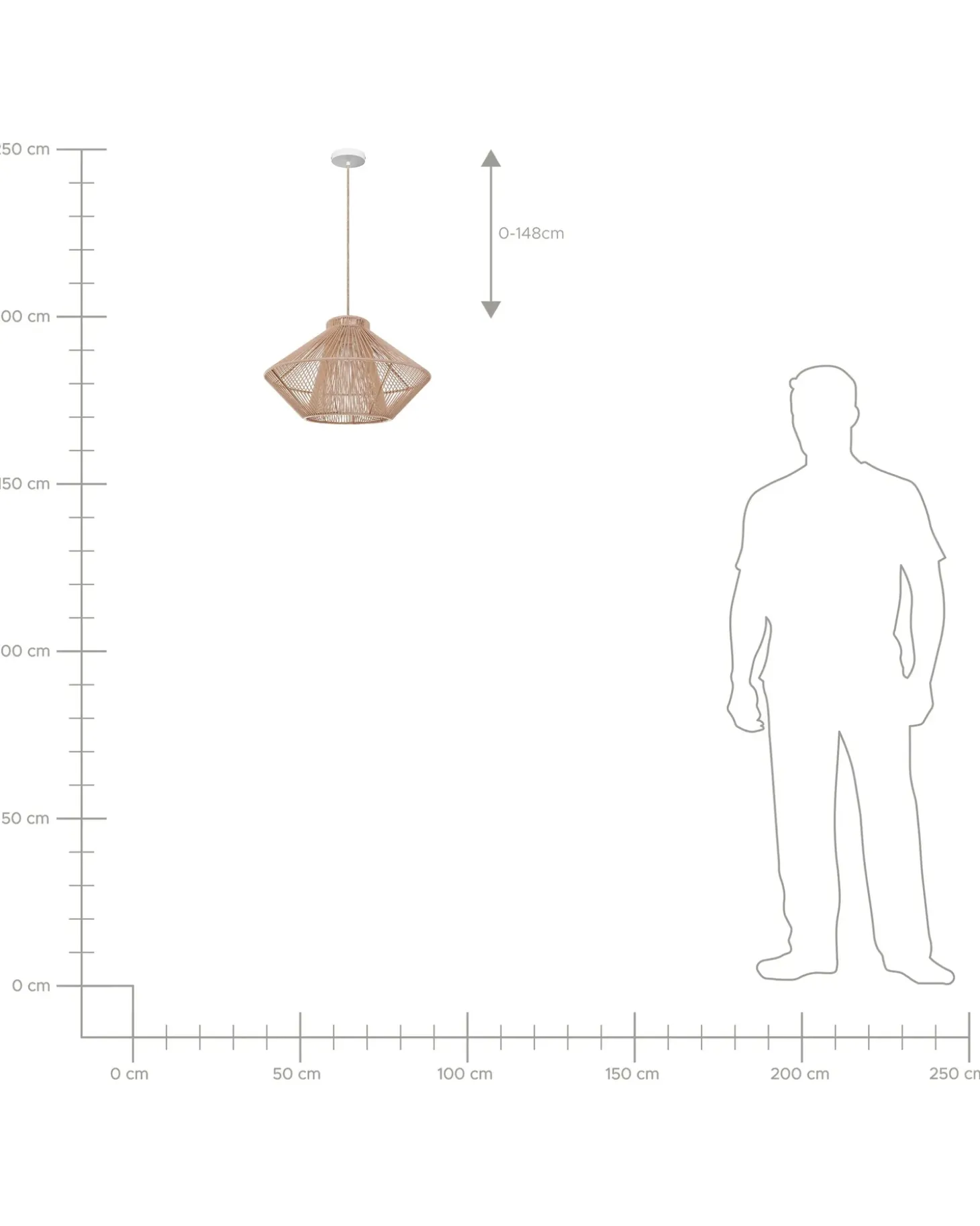 Loftlampe PALMETTO Bomuld Beige