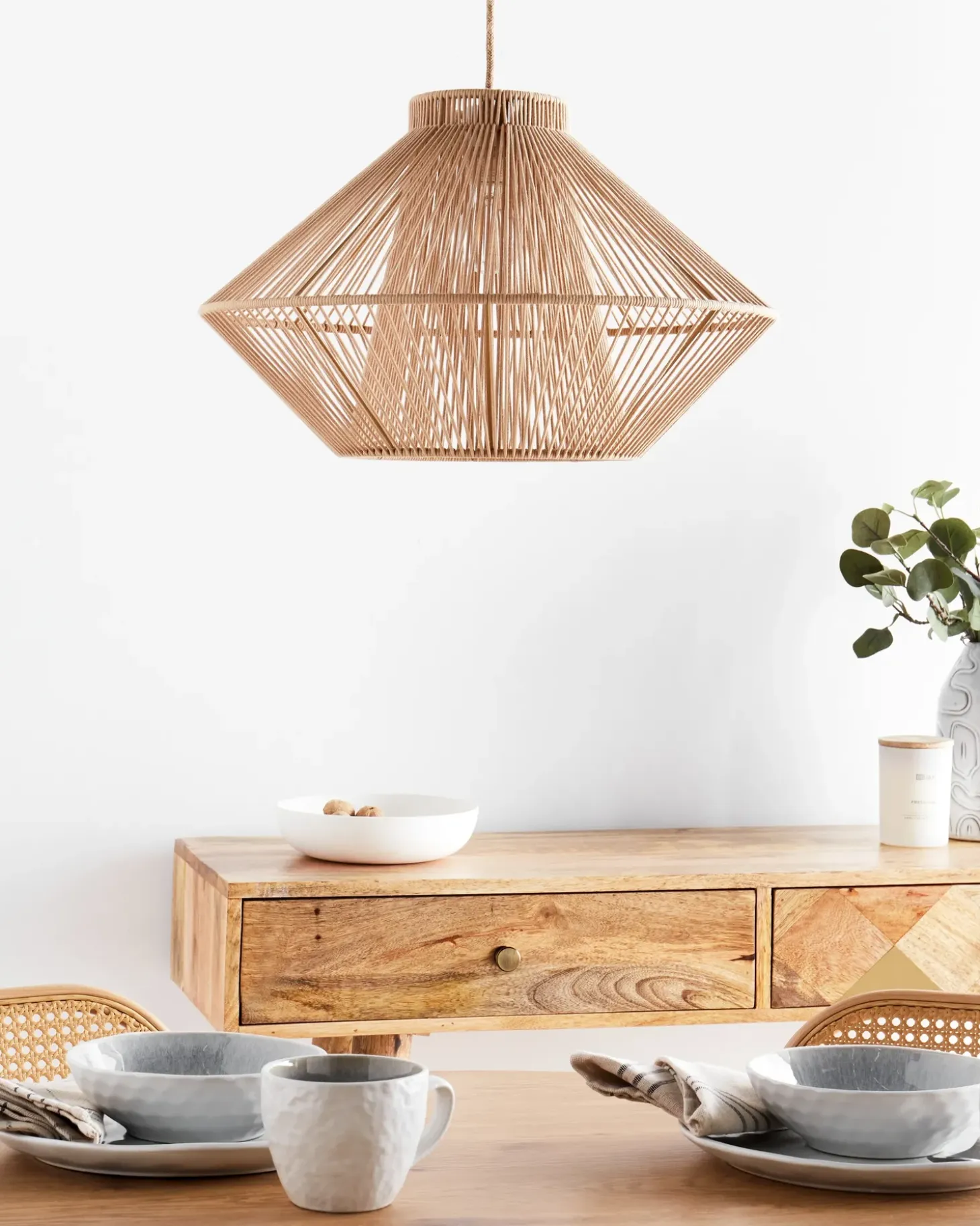 Loftlampe PALMETTO Bomuld Beige