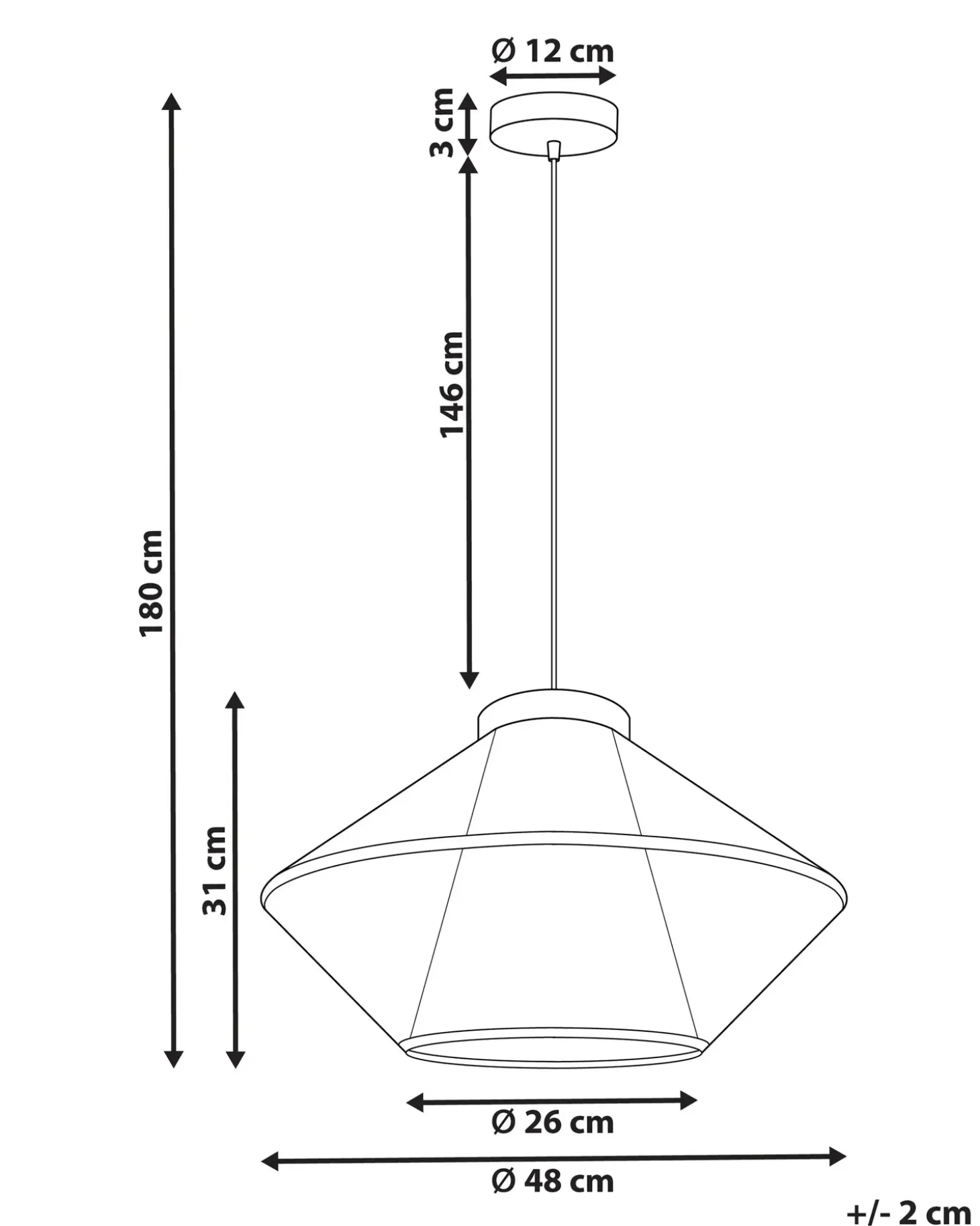 Loftlampe PALMETTO Bomuld Beige