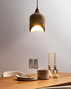 Loftlampe PANDU Mangotræ Lysebrun