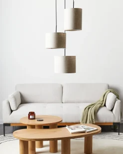 Loftlampe PARGUAZA Hør Lys Beige