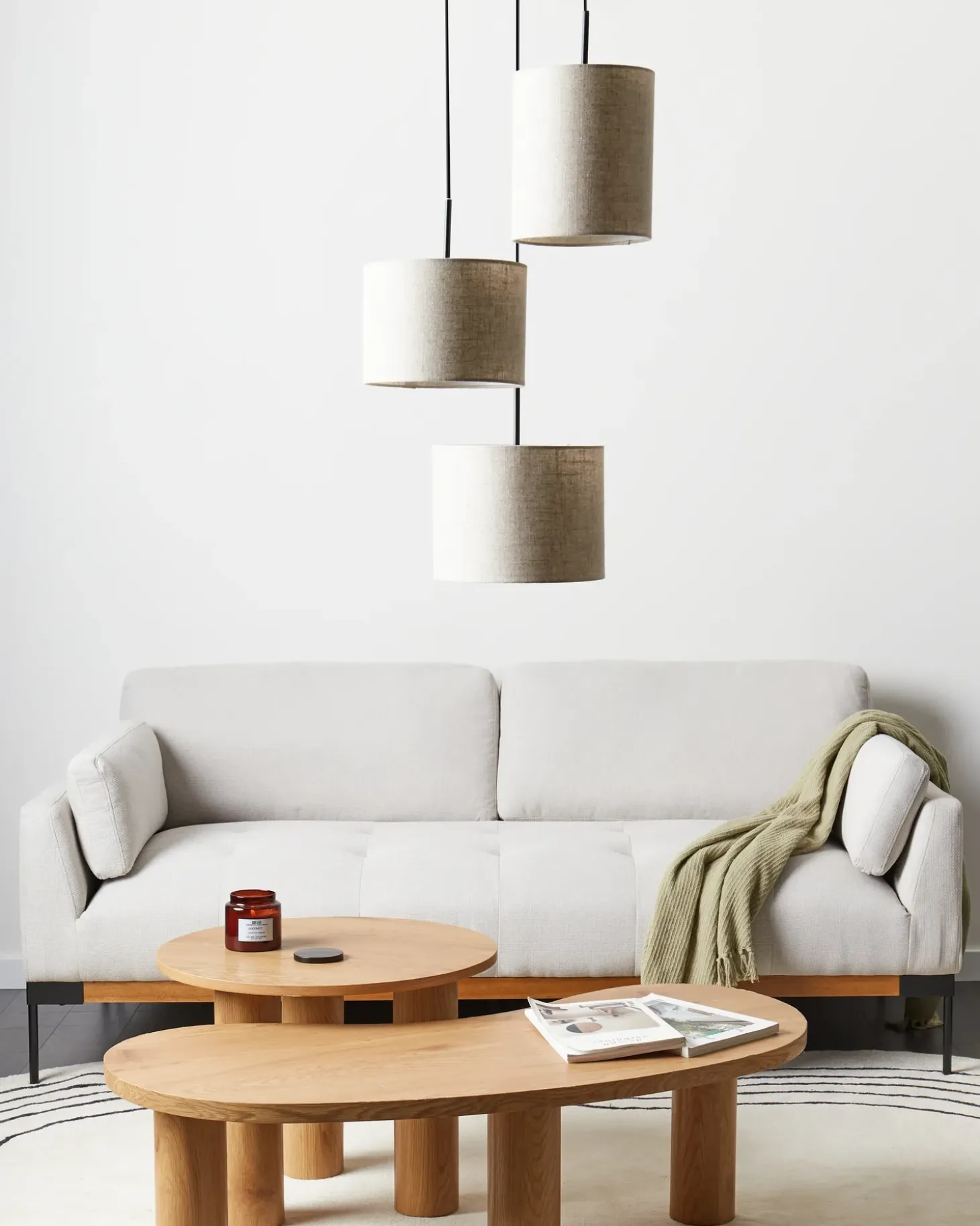 Loftlampe PARGUAZA Hør Lys Beige