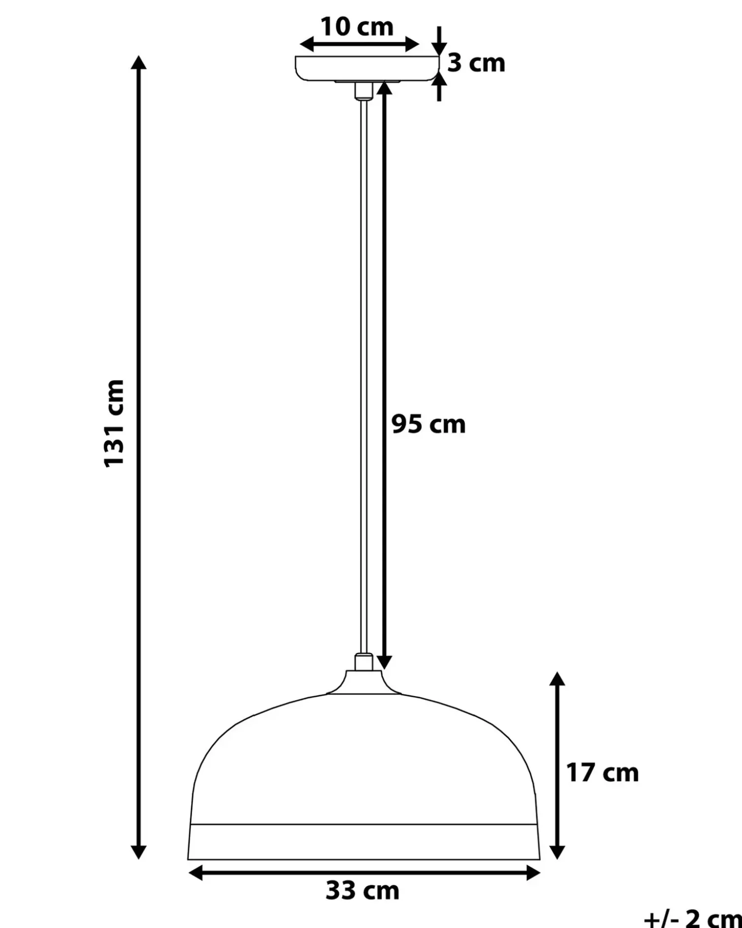 Loftlampe PARINA Metal Sort