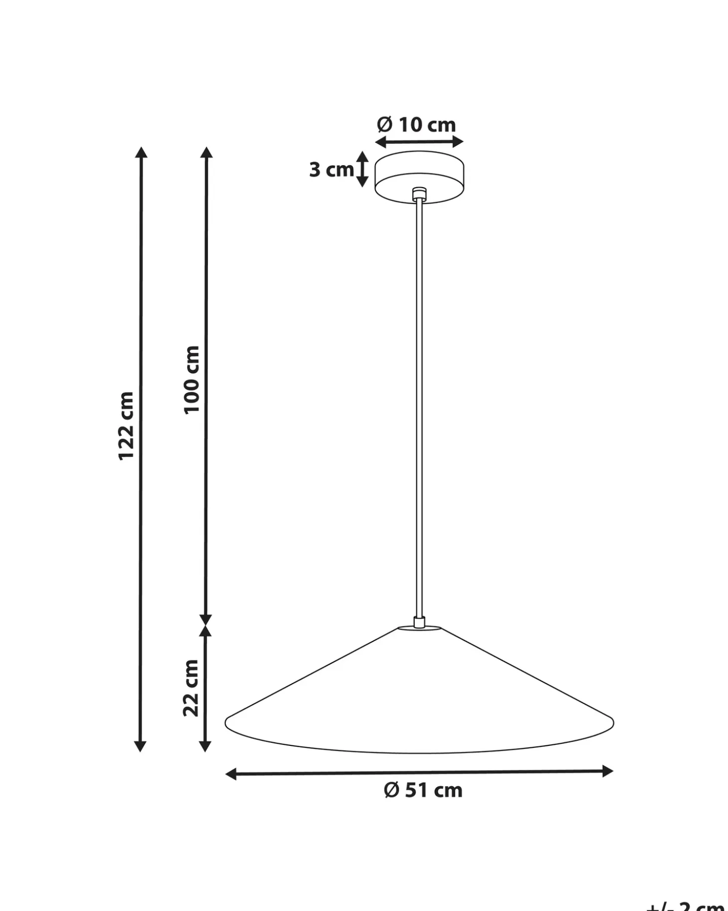 Loftlampe PORONGOS Papmaché Hvid