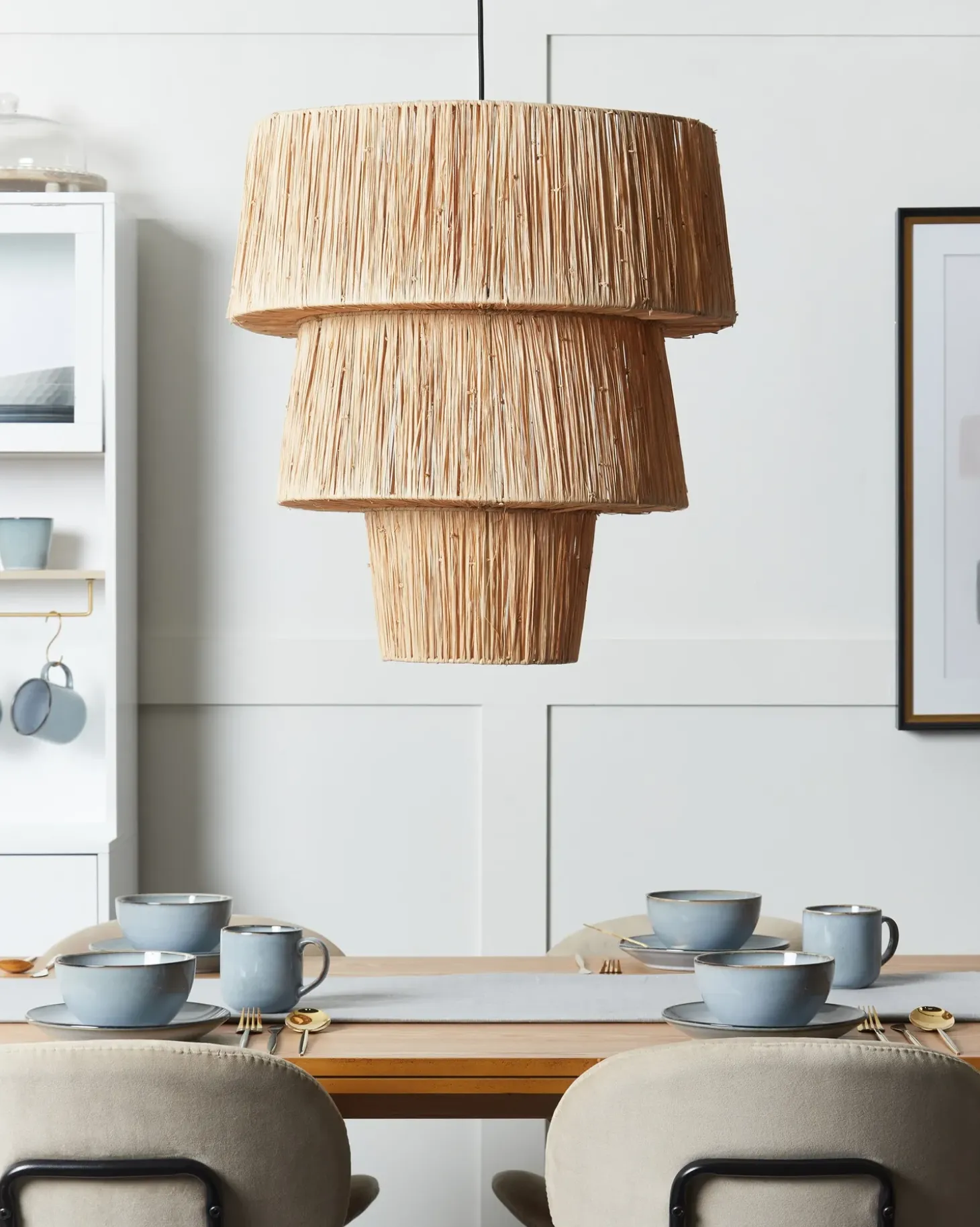 Loftlampe PREMAT Flet Naturlig