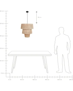 Loftlampe PREMAT Flet Naturlig