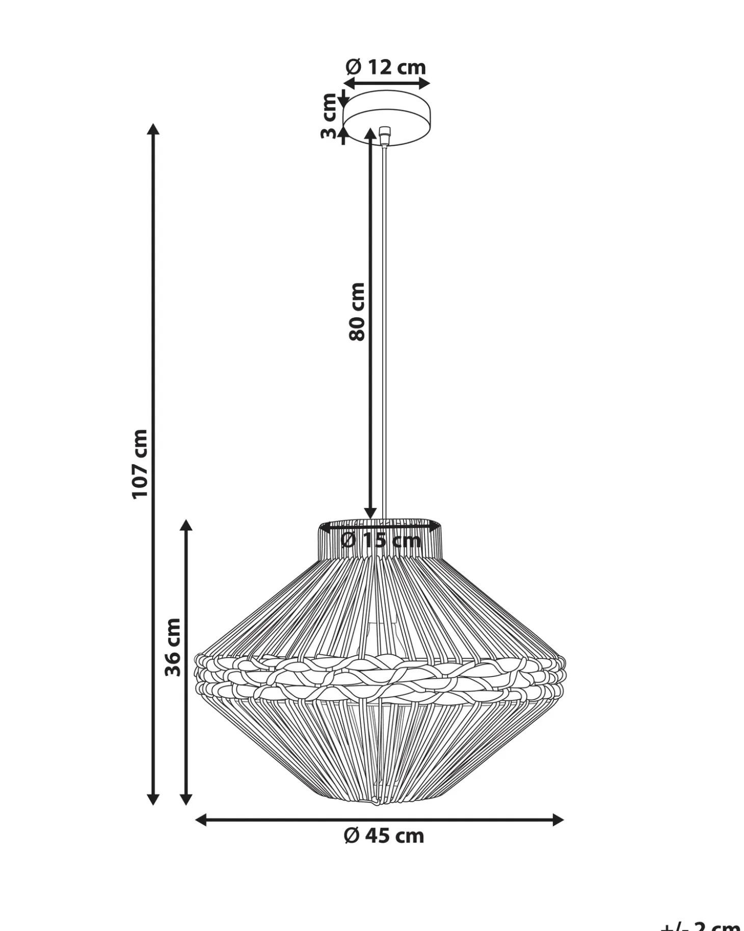 Loftlampe RABACCA papirreb Naturlig