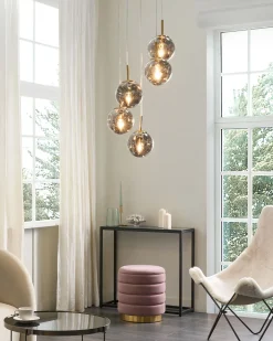 Loftlampe RALFES Glas Messing