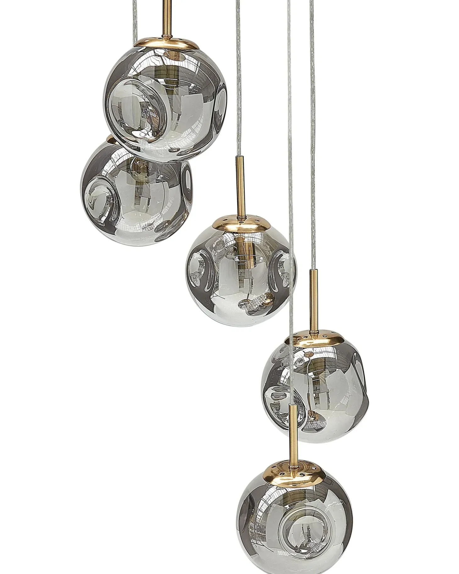 Loftlampe RALFES Glas Messing