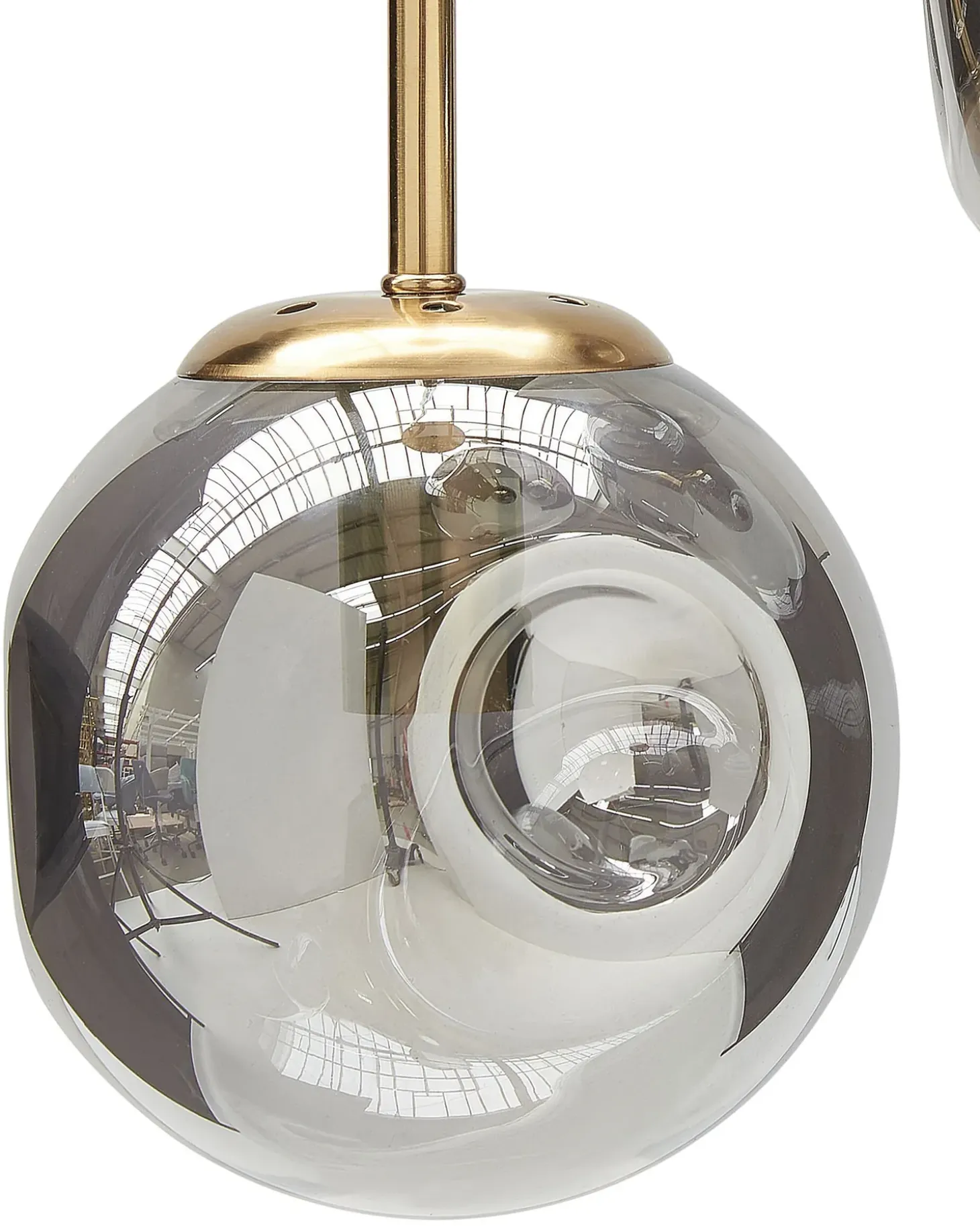 Loftlampe RALFES Glas Messing