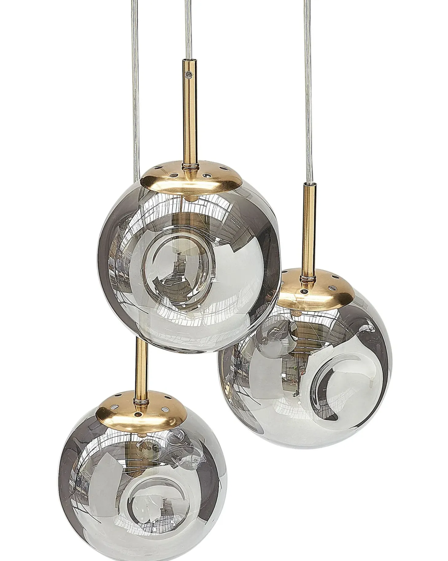 Loftlampe RALFES Glas Messing