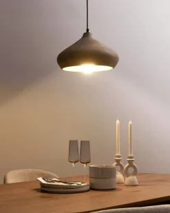 Loftlampe RAWI Mangotræ Lysebrun