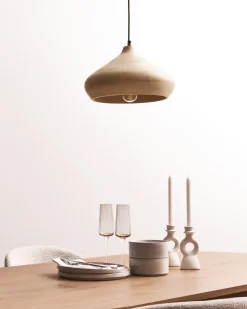 Loftlampe RAWI Mangotræ Lysebrun