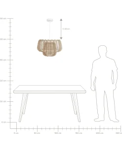 Loftlampe SAISI papirreb Beige