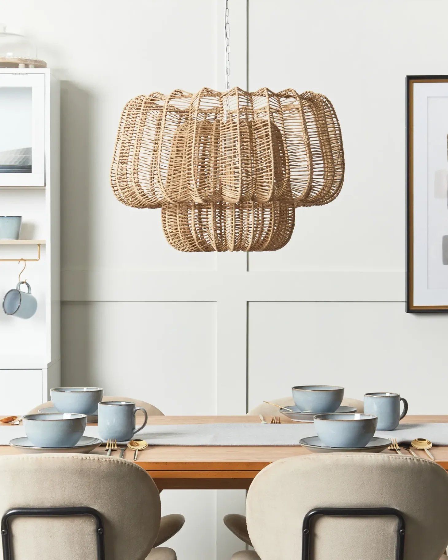 Loftlampe SAISI papirreb Beige