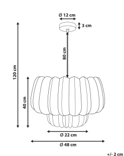 Loftlampe SAISI papirreb Beige