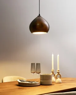 Loftlampe SANYATI Mangotræ Mørkebrun