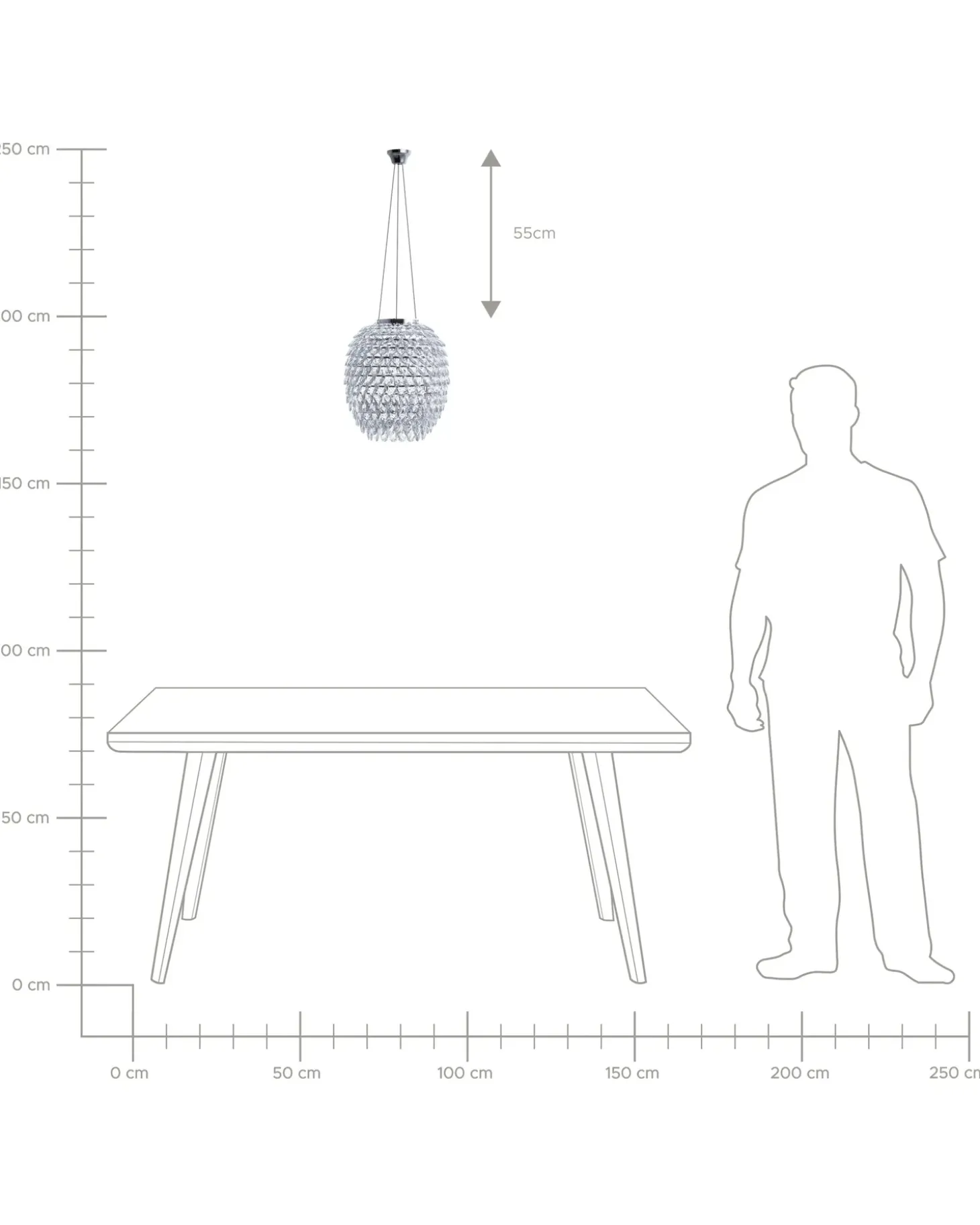 Loftlampe SAUER Sølv