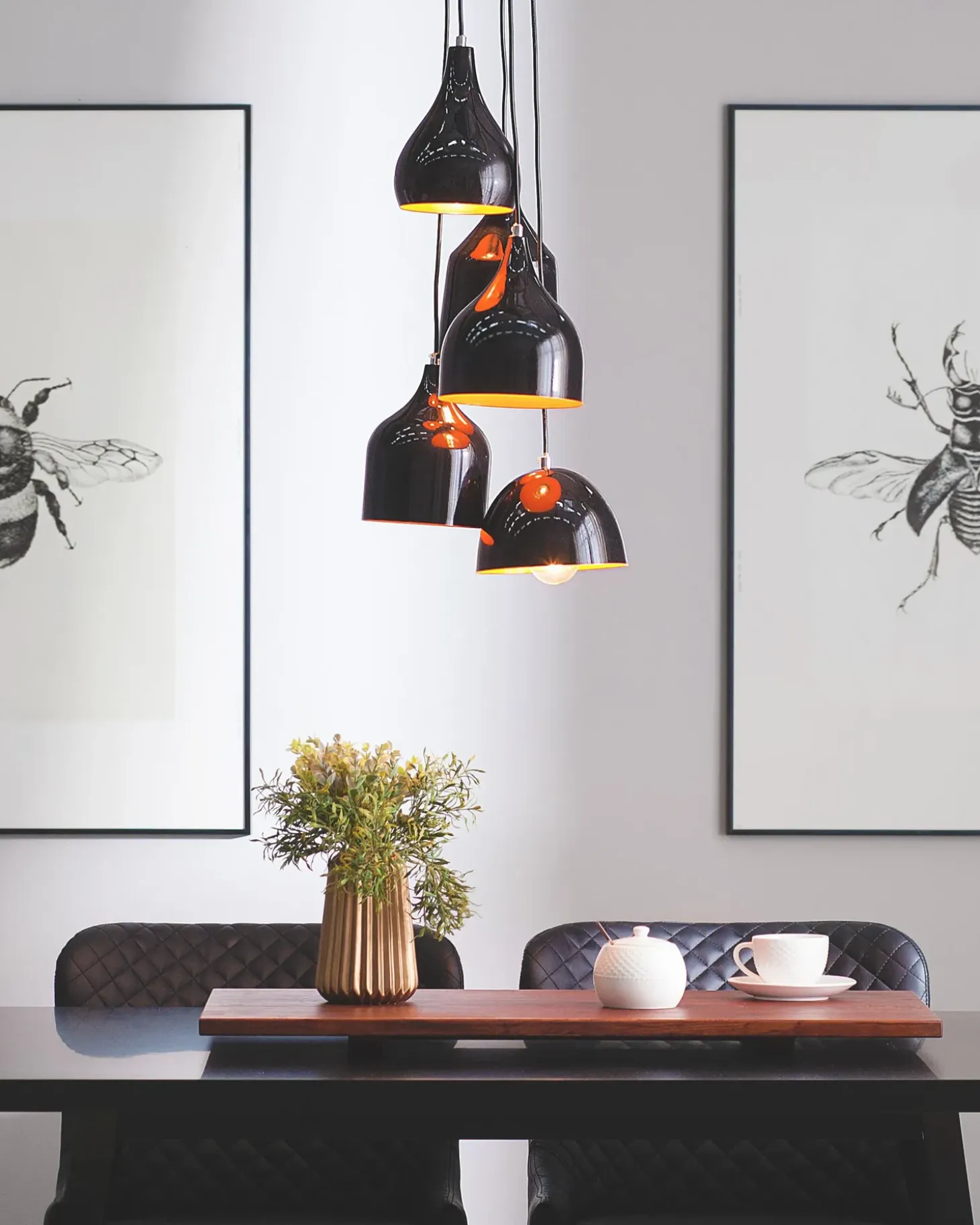 Loftlampe SAVIO Metal Guldbrun Sort