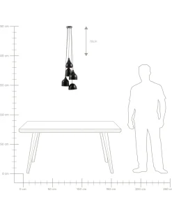 Loftlampe SAVIO Metal Guldbrun Sort