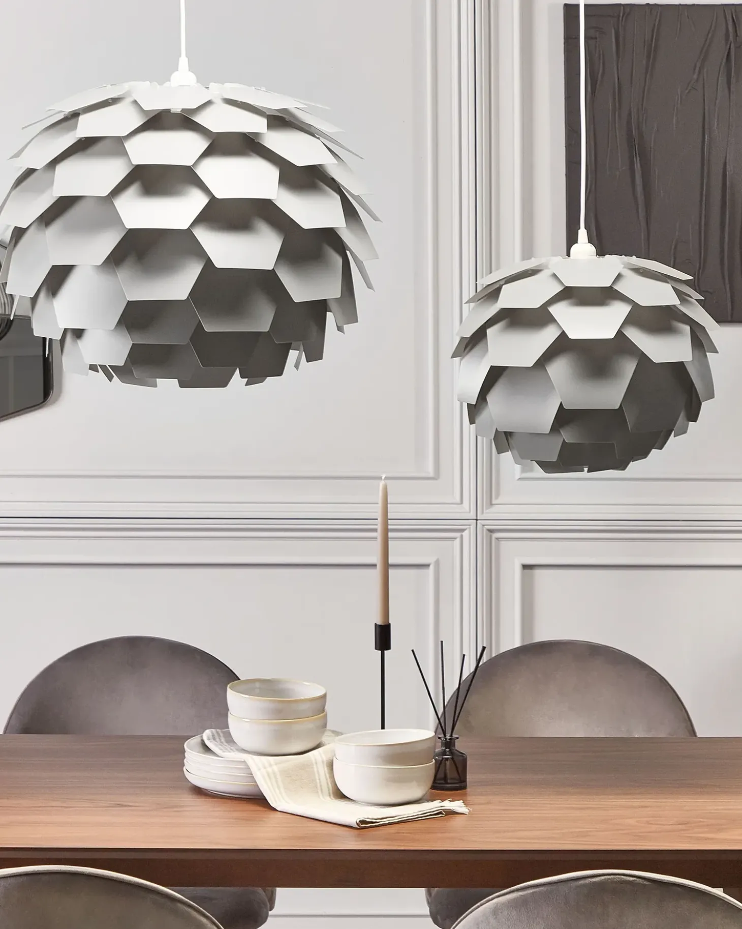 Loftlampe SEGRE L Grå