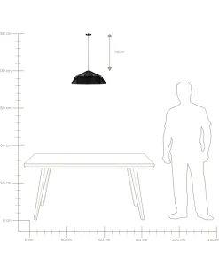 Loftlampe SENIA Metal Sort
