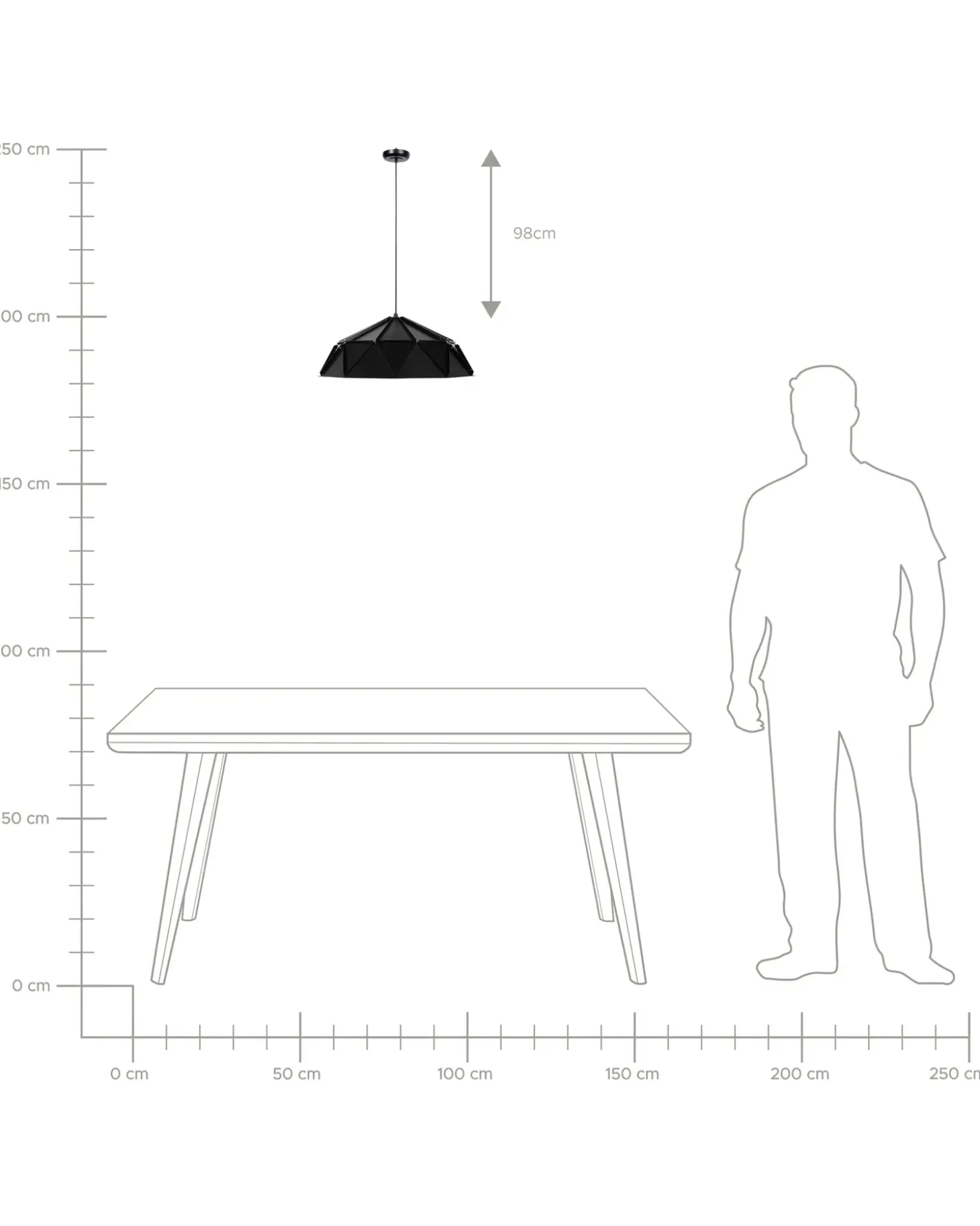 Loftlampe SENIA Metal Sort