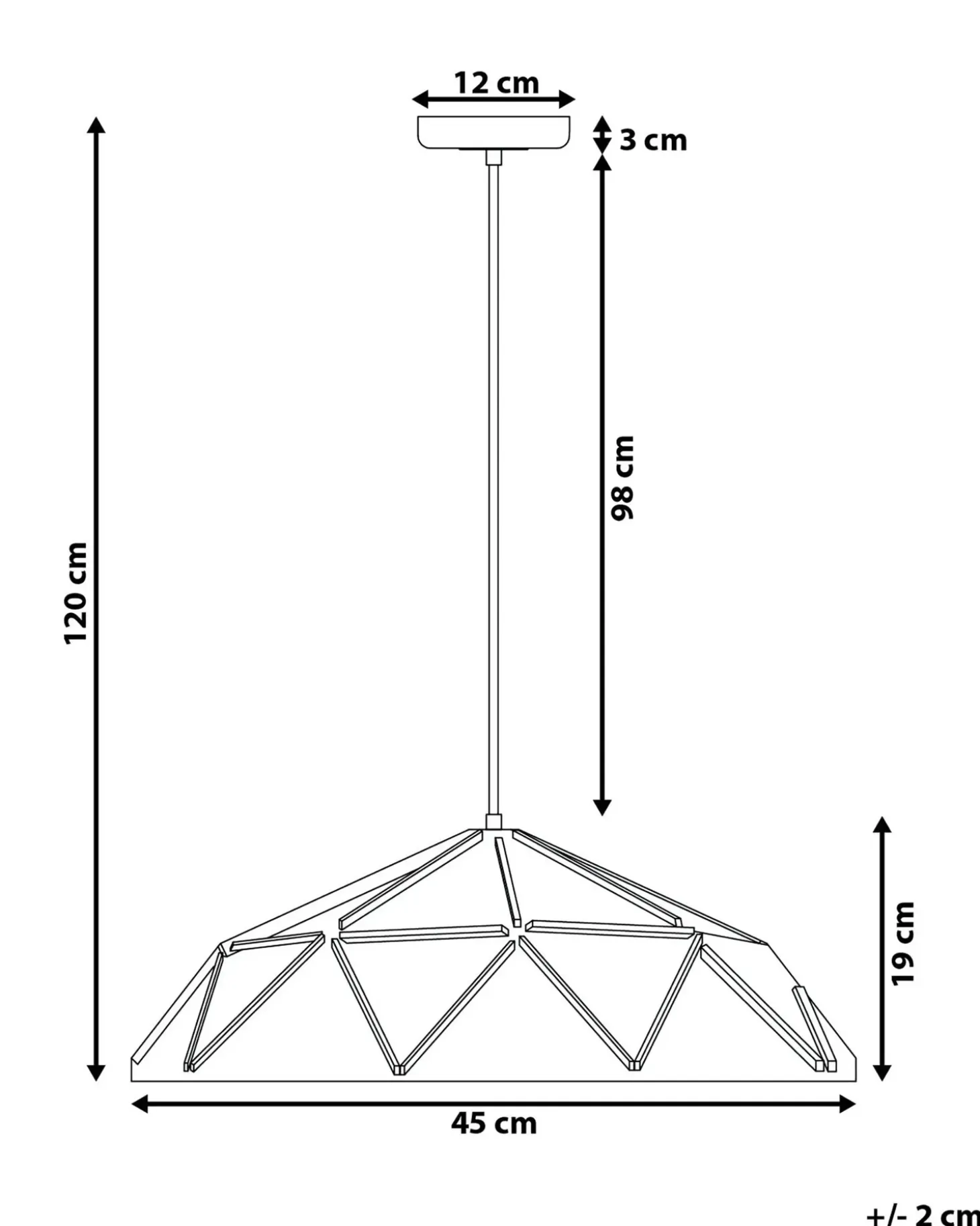 Loftlampe SENIA Metal Sort