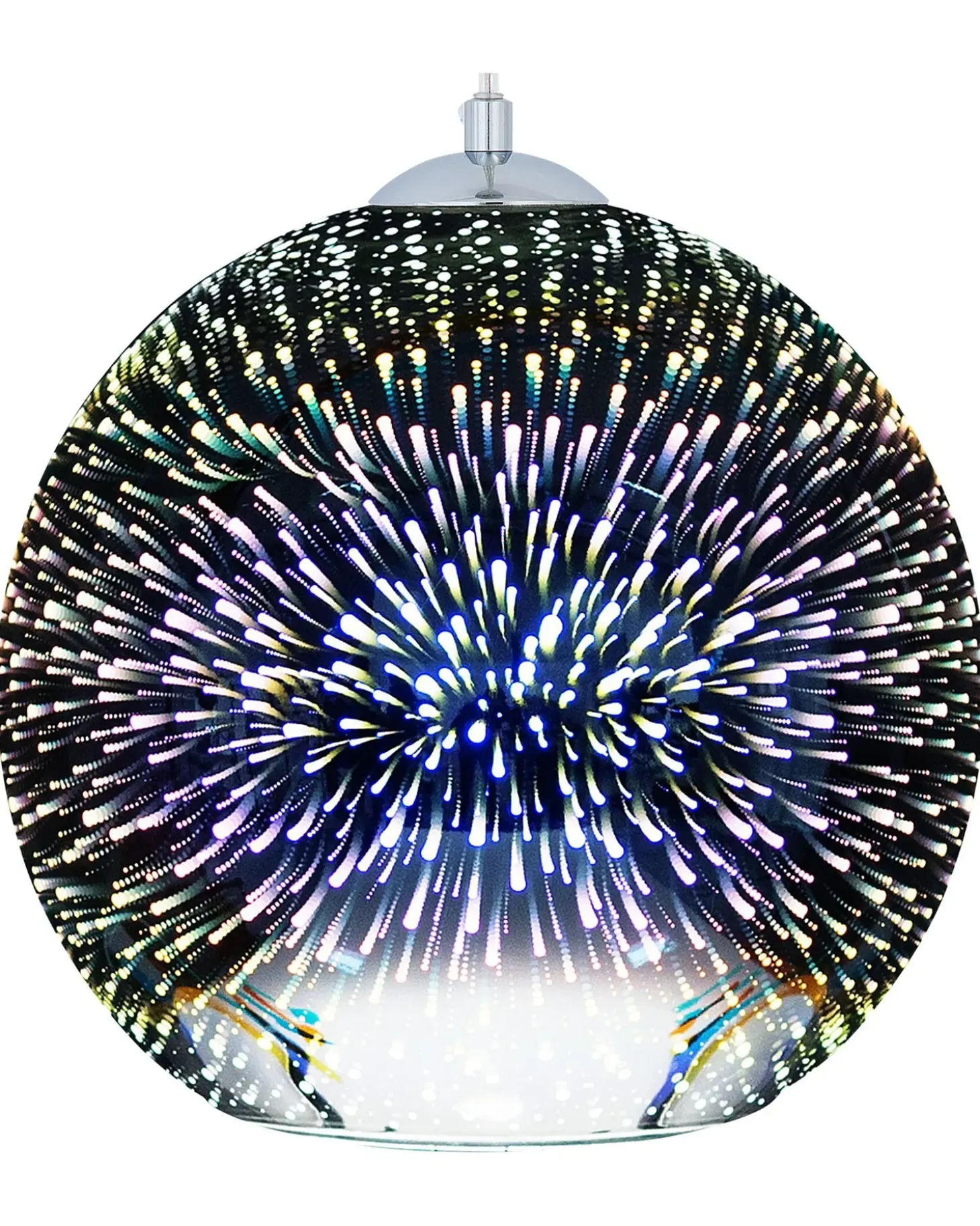 Loftlampe SESSERA Glas Sølv