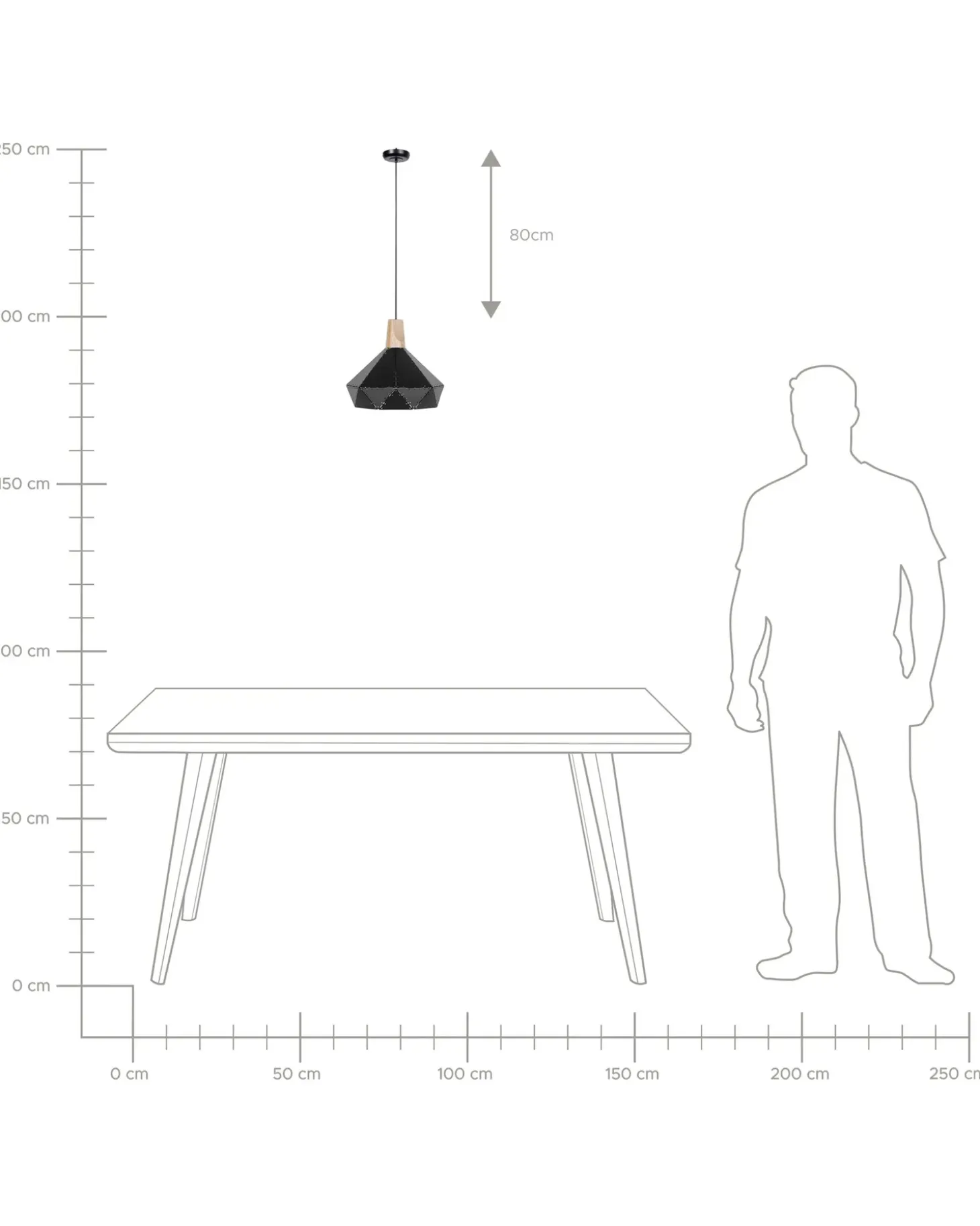 Loftlampe SOMME Metal Sort