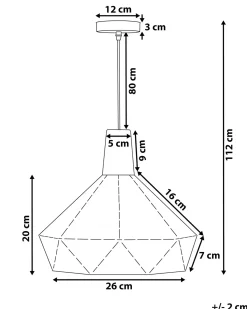 Loftlampe SOMME Metal Sort