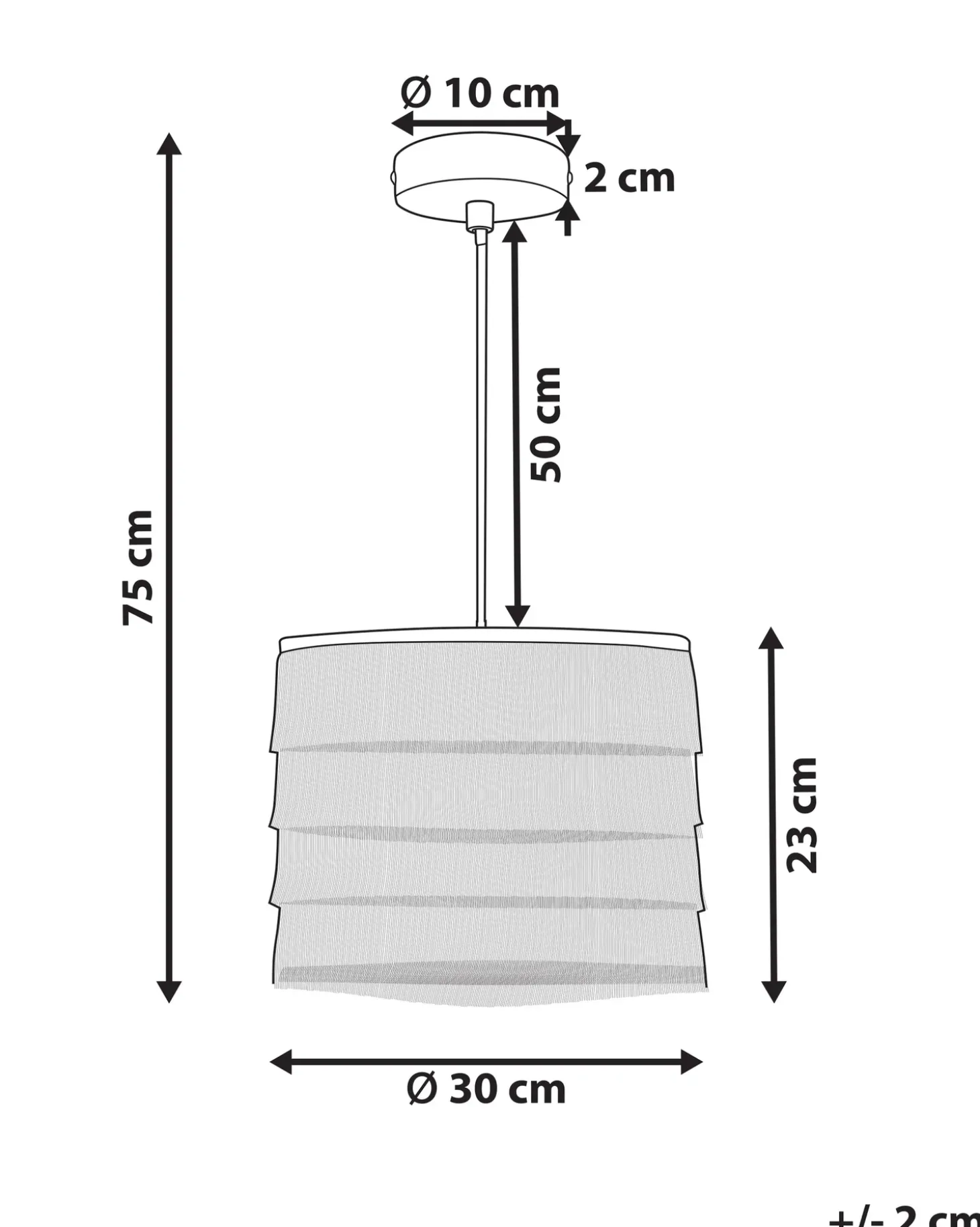 Loftlampe SUAPURE Sort